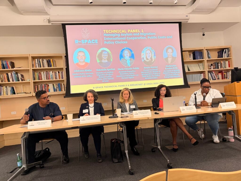 Panel discussion on asylum and migration at R-Space during UNGA 2026 at The New School in New York City